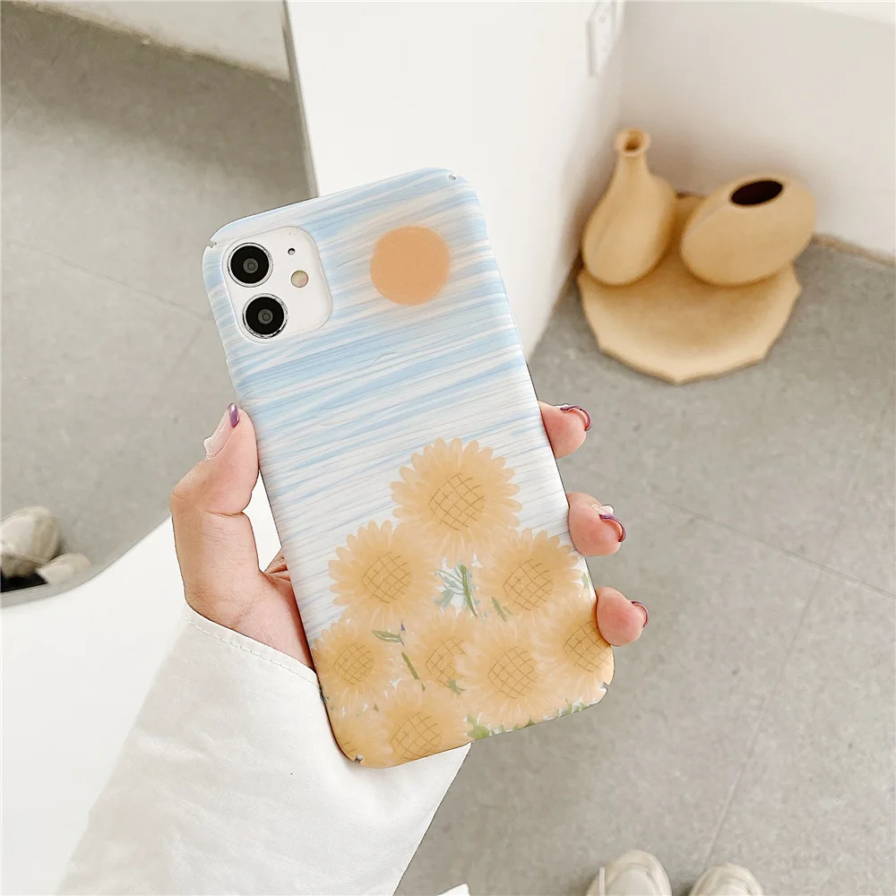 Тонкий чехол с мультяшным цветочным рисунком для HUAWEI P40 MATE 30 PRO NOVA 5I 6 SE HONOR 7C 8A