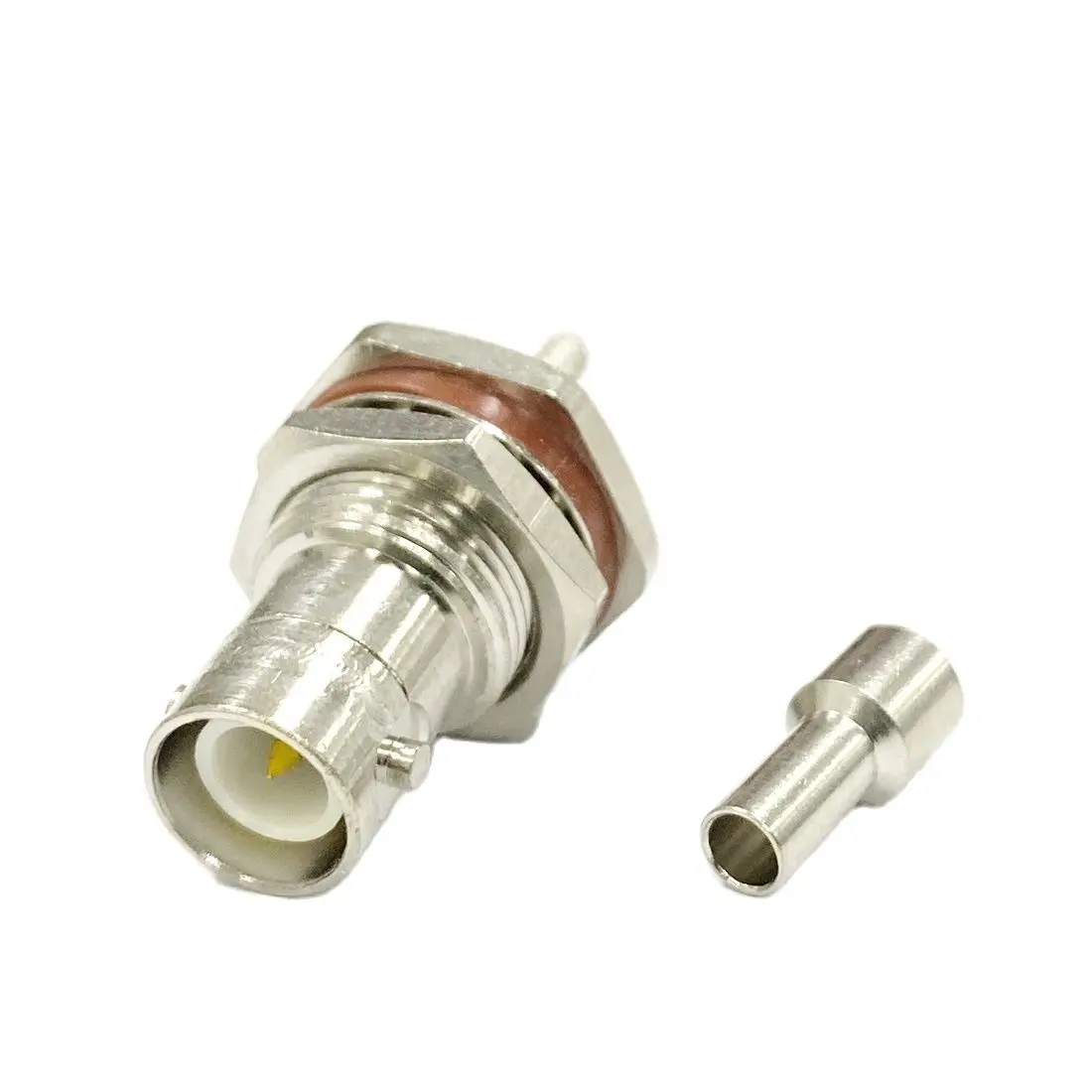 

1pc RP-BNC Female Jack Nut Inner Pin RF Coax Connector Crimp for RG316 RG174 Cable Straight Nickelplated New Wholesale