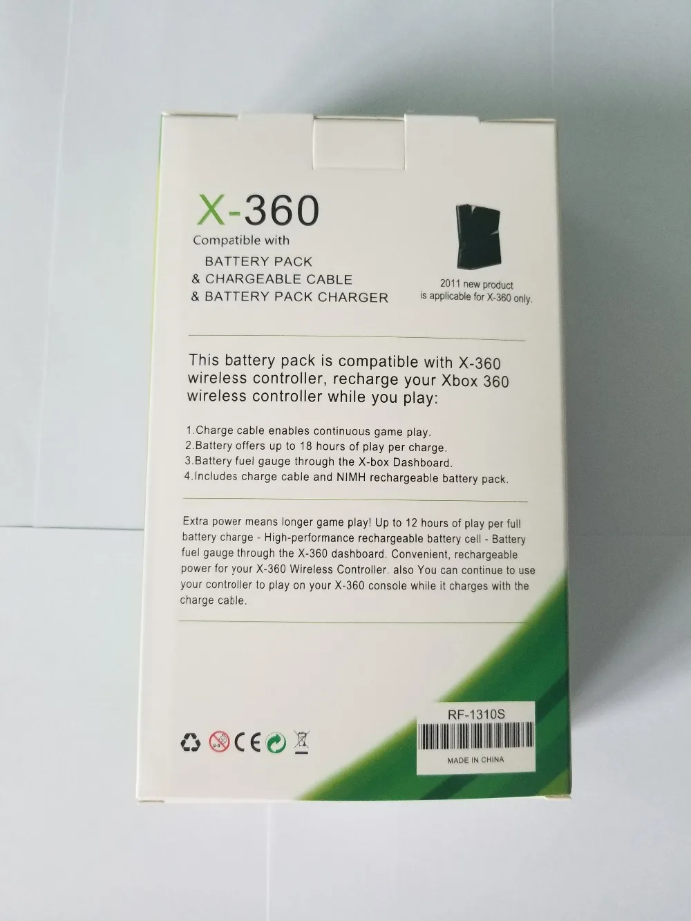 3 в 1 2 аккумулятора 4800 мАч + USB кабель для зарядного устройства Xbox 360
