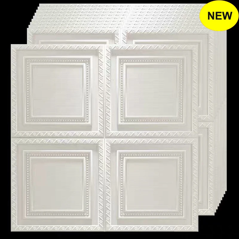 

3D Wall Stickers Ceiling Sticker Roof Decoration Foam Wallpaper Stereo Waterproof DIY TV Background Wallpaper Decoration Sticker