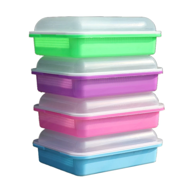 

HOT SALE 4 Pack Garden Sprout Tray with Cover Soil-Free Seeds Grower and Storage Trays for Garden Home Kitchen Use