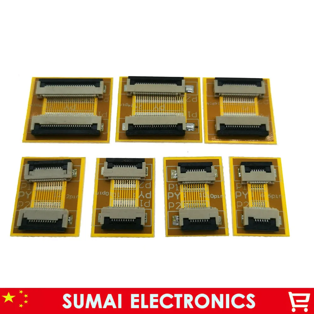 6/8/10/12/16... Штырь 0 5 мм FPC/FFC PCB разъем адаптера платы 6 Pin до 60 плоский кабель для