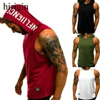 Hirigin 2021 мужская хлопковая толстовка без рукавов майка для бодибилдинга тренировок майки для мышц фитнеса мужские куртки Топ