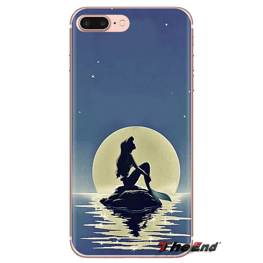 Силиконовый чехол Ariel The Little Mermaid из ТПУ для iPhone XS Max XR X 4 4s 5 5S 5C SE 6 6S 7 8 Plus samsung Galaxy J1 J3