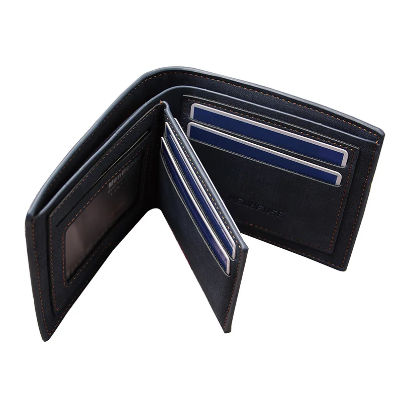 

Menbense Fashion PU Leather Mens Wallet with Coin Bag Zipper New Small Purses Dollar Slim Purse Card Holders Money Wallets