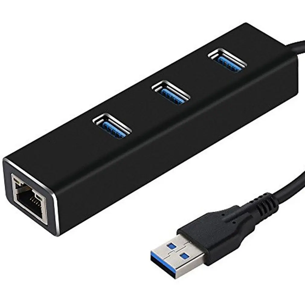 USB гигабитный Ethernet адаптер 3 порта USB 3,0 концентратор USB к Rj45 Lan  сетевая карта для Macbook Mac рабочего стола | AliExpress