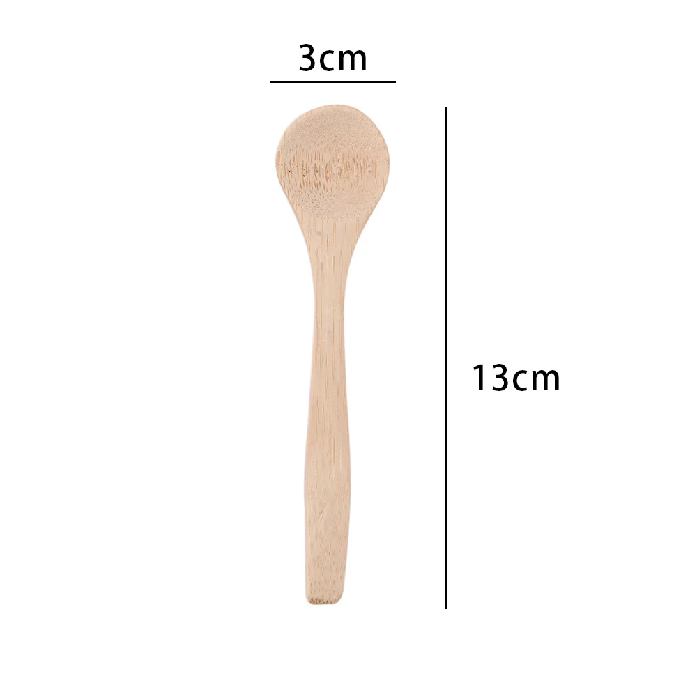 

5pcs Natural Health Bamboo Wood Kitchen Spoon Mixing Holder Cooking Utensils Dinner Food Spatula Pepper Scoop Set