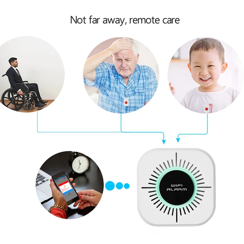 Беспроводная система оповещения для ухода за больными кнопка Sos вызова пожилых