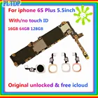 Оригинальная материнская плата для iPhone 6S Plus, 5,5 дюйма, Заводская разблокировка, материнская плата сбез Touch ID, полнофункциональная поддержка обновления IOS