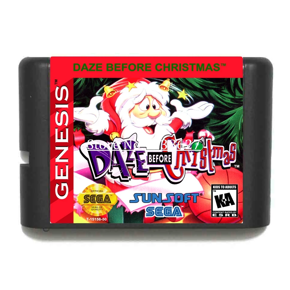 Daze перед Рождеством 16Bit игровой Картридж для Sega MegaDrive & Genesis системные