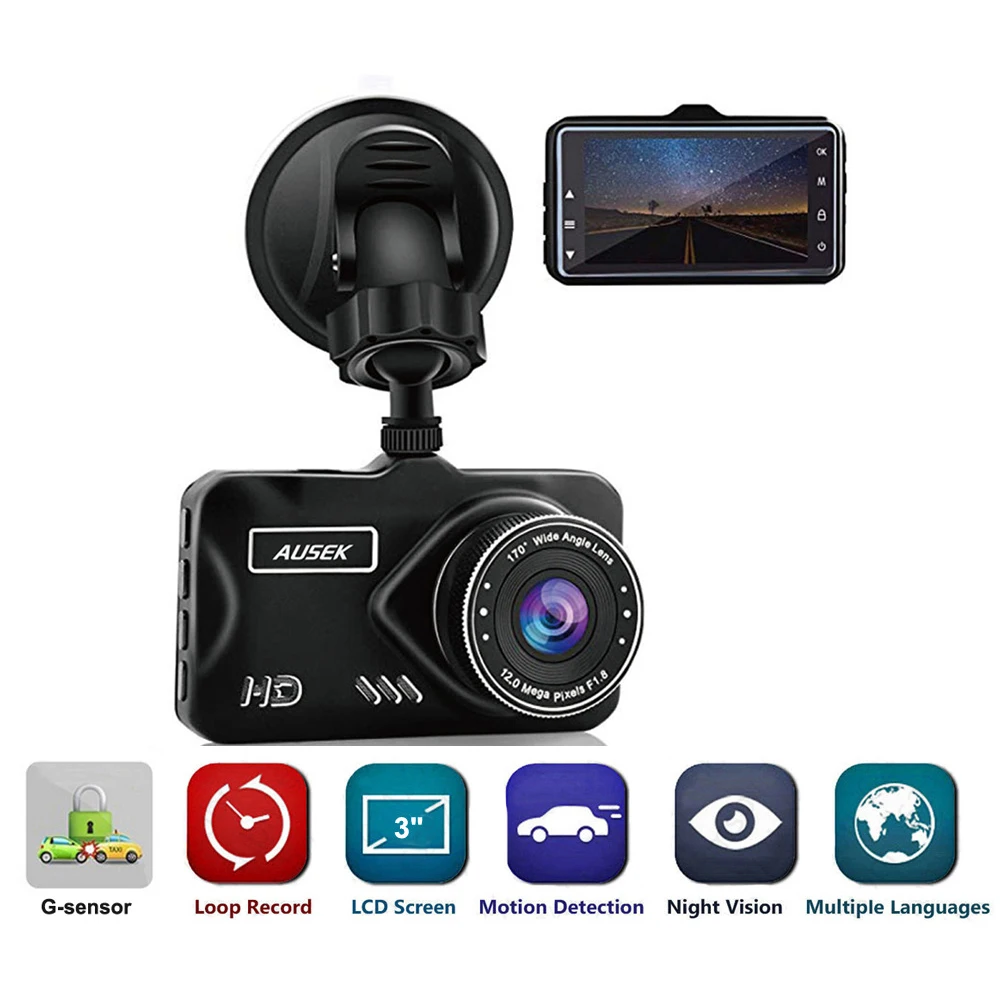 

Car DVR 3.0 Full HD 1080P DashCam Vehicle Camera Video Recorder Registrar Car Dash Cam Camera Car Motion Detector Auto Camcorder