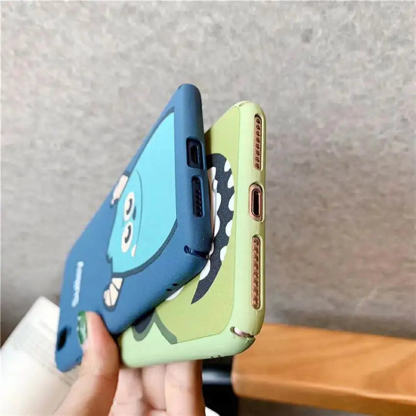 Matte Phone Cases For iPhone XR XS MAX 6s 7 8 Plus Cute Monsters Mike &amp Sullivan University Cartoon Slim Hard Full Covers Fundas |