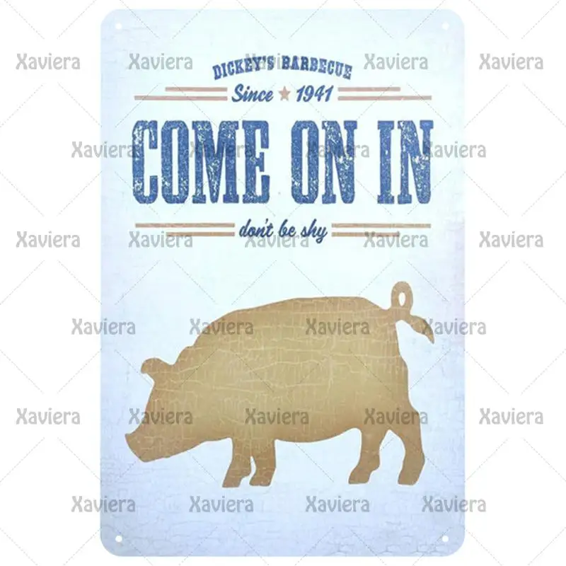

Retro Metal Tin Sign Butcher Guide Animal Pig Fish Retro Plaque Wall Art Poster Home Decoration Restaurant Farm Slaughterhouse