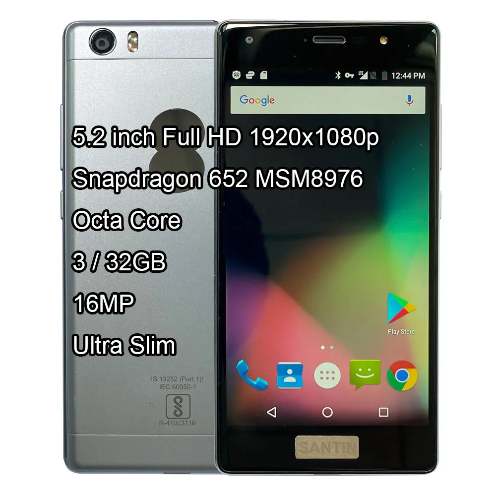 Смартфон SANTIN PANDA 16 Мп 5 2 дюйма Full HD ультратонкий Восьмиядерный процессор Snapdragon 652