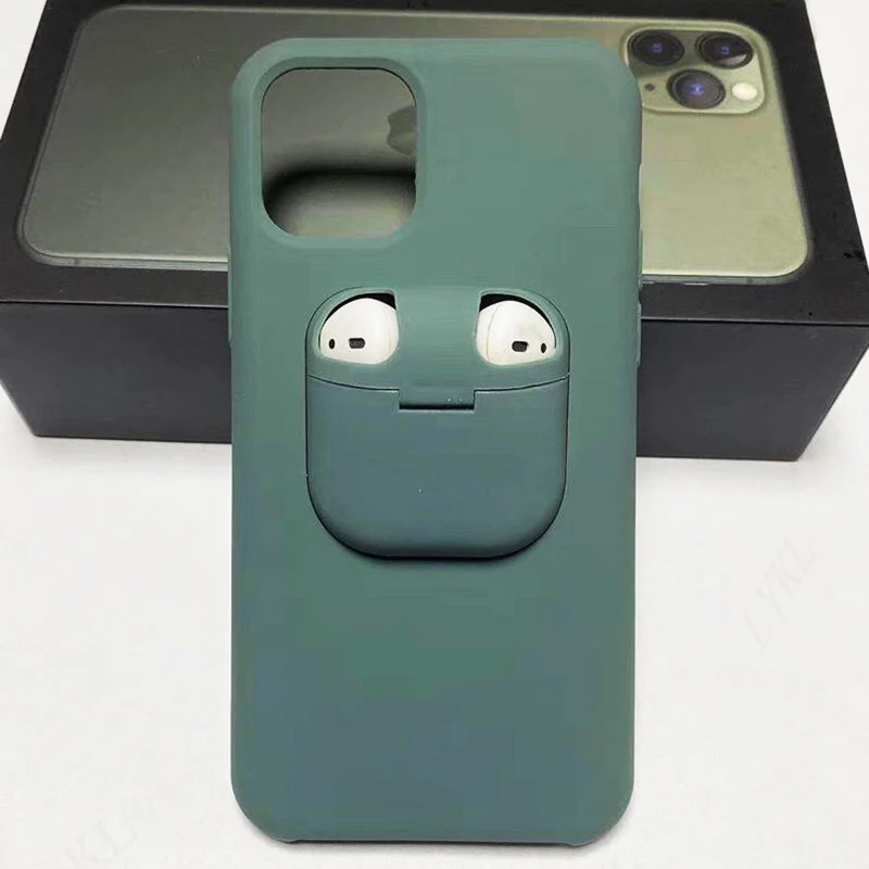 Для AirPods Air стручки для удостоверения личности 2 держатель iPhone 11 12 Pro 11pro Max X XS XR 8 7 Plus
