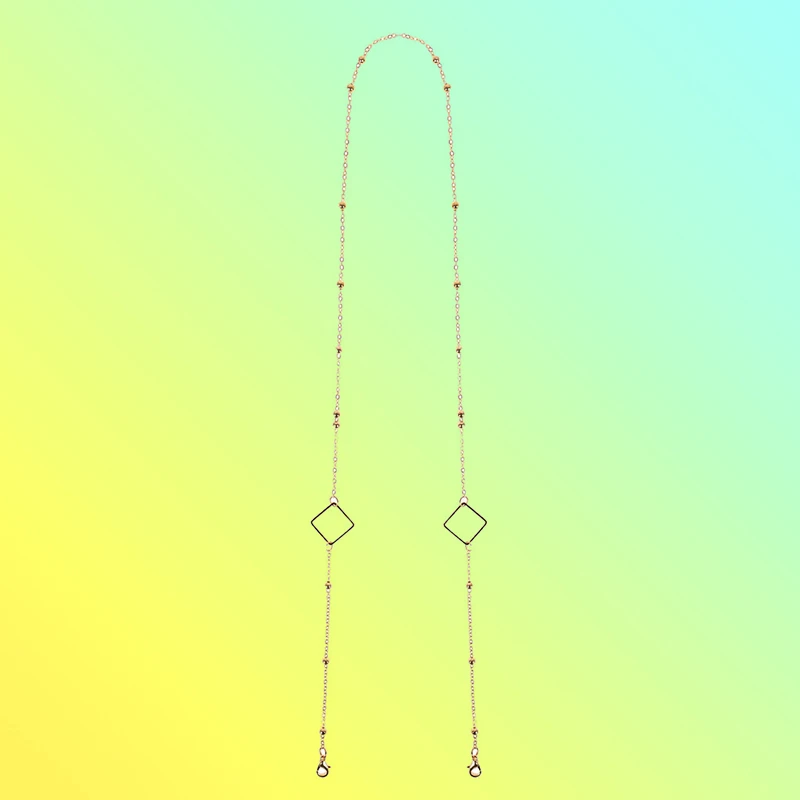 Цепочка для очков женская с имитацией бисера Модный повседневный аксессуар