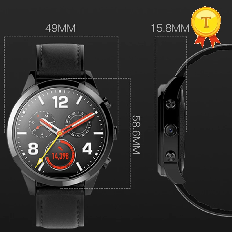 Лучшие продажи 4G LTE Android Смарт часы для мужчин и женщин 3 ГБ + 32 Видеозвонок 1 6