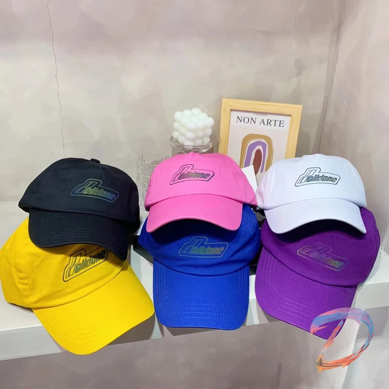 

Four Seasons We11done Baseball Caps High Quality Multicolored Reflective Labels Caps Welldone Adjustable Hip Hop Casual Caps