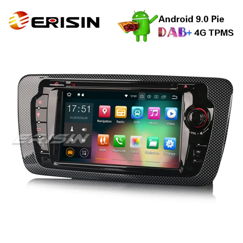 Erisin ES4822S 7 &quotDAB + Авто Радио Android 9 0 автомобильный DVD плеер SD GPS 4G OBD Bluetooth радио для SEAT