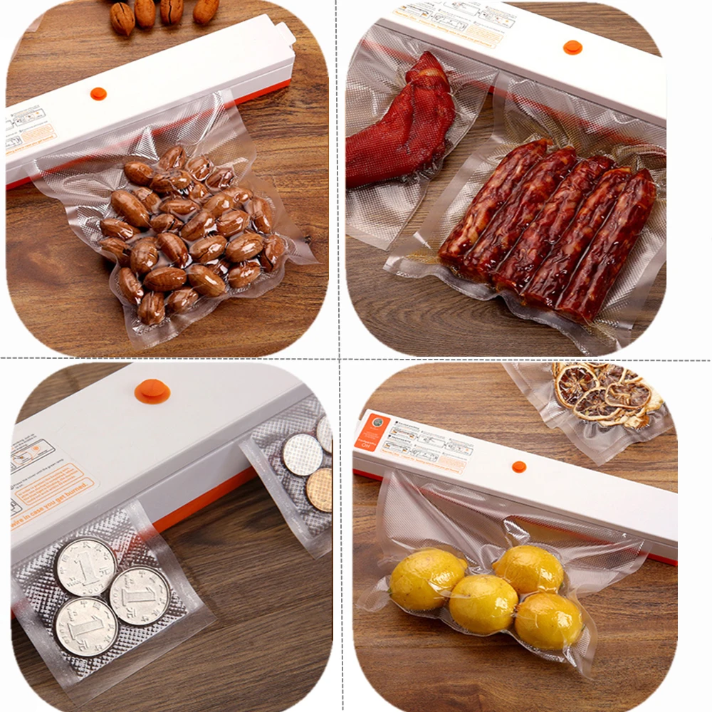 

220V/110V Household Food Vacuum Sealer Packaging Machine Film Sealer Vacuum Packer Including 10Pcs Bags
