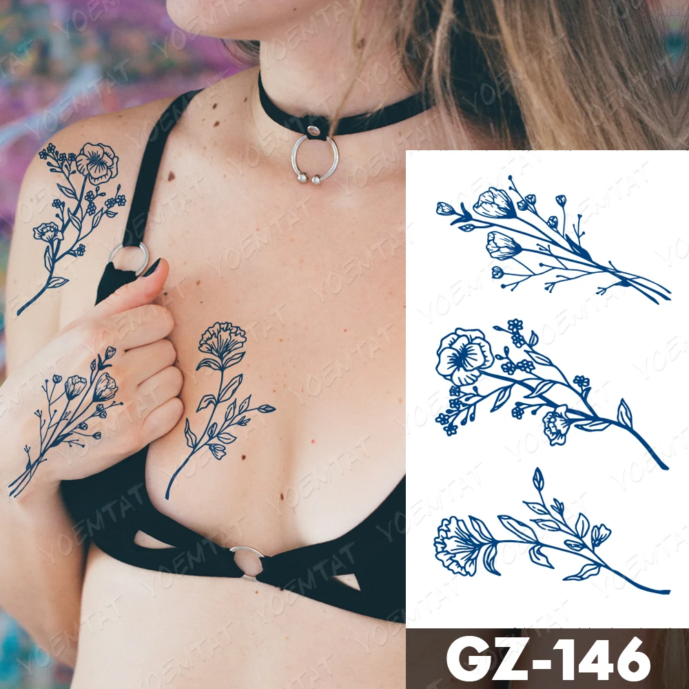

Juice Lasting Waterproof Temporary Tattoo Stickers Cupid Rose Heartbeat Wave Love Flash Tattoos Woman Body Art Fake Tatoo Male