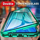 Двухсторонний Магнитный стеклянный металлический чехол для Samsung Galaxy S20 FE S10 S9 S8 S20 Ultra Note 8 9 10 Plus A10 A50 A51 A71 магнит cas