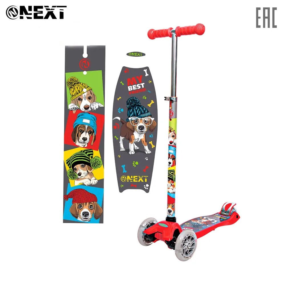 Самокат 3 х колесный NEXT светящиеся колеса доставка от 2 дней|Самокаты| |