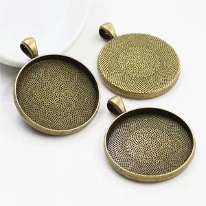 5 шт 30 мм внутренний размер античная бронза классический стиль кабошон основа Установка Подвески (B7-24)