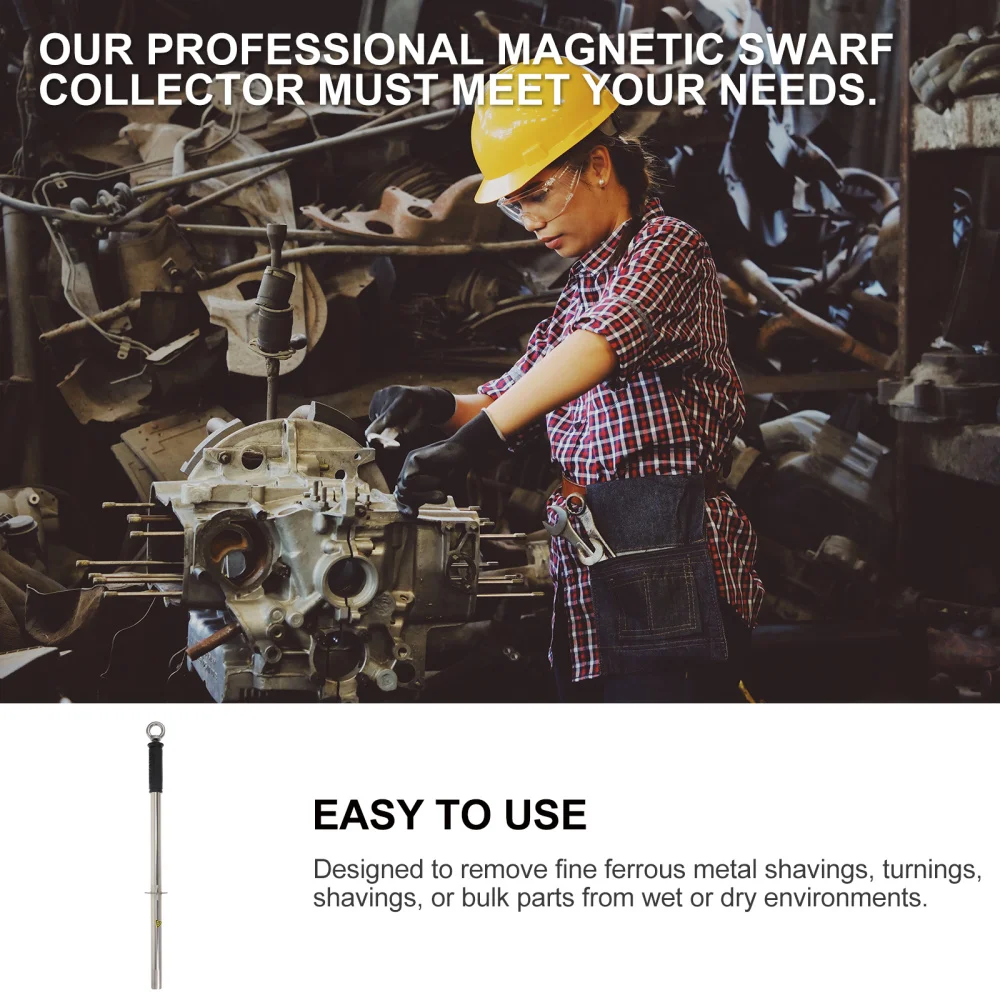 

1PC Iron Shavings Turnings Pick-up Rod Sturdy Automatic Stripping Iron Absorber