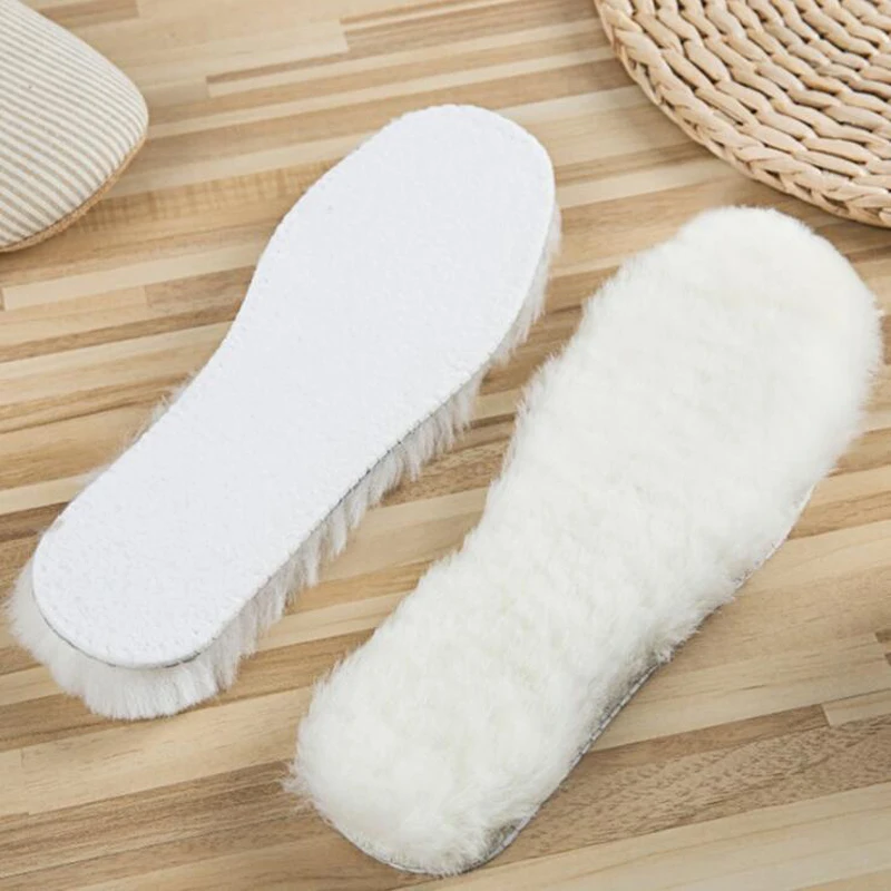 

Natural Sheepskin Insoles Winter Real Fur Wool insoles Men Women Warm Soft Thick warm Cashmere Snow Boots