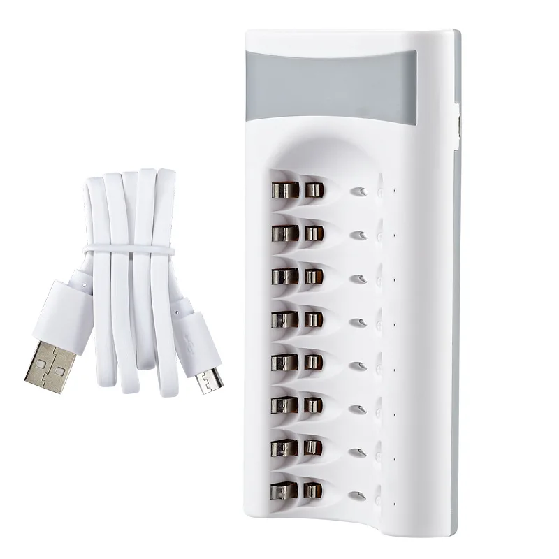 Зарядное устройство для батарей AA/AAA зарядное с 8 портами USB разъемом