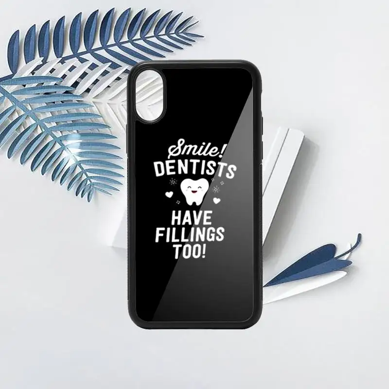 

Dentist Dental Crowned Teeth Phone Case PC for iPhone 11 12 pro XS MAX 8 7 6 6S Plus X 5S SE 2020 XR