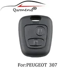 Чехол-оболочка для пульта дистанционного управления с 2 кнопками Корпус ключа для PEUGEOT, 307, 107, 207, 407, 306, 406, 1007