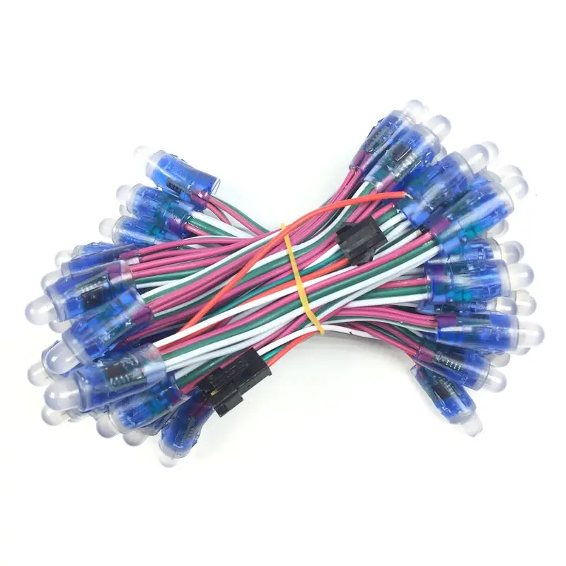 1000 шт. DC 5V WS2811 IC RGB светодиодный модуль String светильник 12 мм полный Цвет IP65 открытый