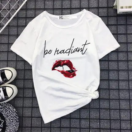 

T Shirt Harajuku T-Shirts Women 2021 New Summer Short Sleeve Black