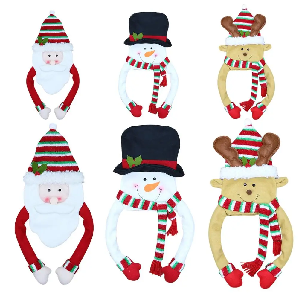

Snowman Tree Topper with Hand Party Christmas Eve Indoor Non-Woven Cartoon Celebration Ornament Gift Xmas