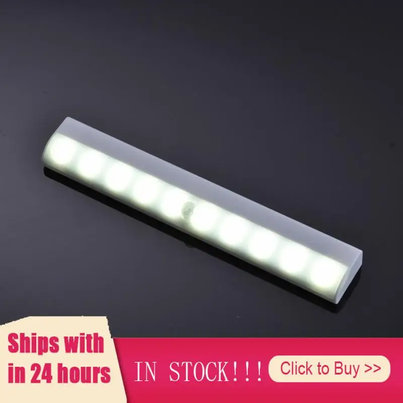 

1pc 10 LED Wireless Motion Sensor Light Infrared Induction Lamp Super Bright Light For Cupboard Wardrobe Bed Lamp Under Cabinet