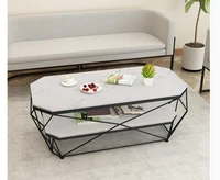Nordic marble coffee table rectangular living room fashion wrought iron table designer furniture