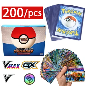 200Pcs/box 2021 Newest Pokemon Card Gx Vmax Bikachu Game Collection Cards Pokémon Kaarten Non Repea