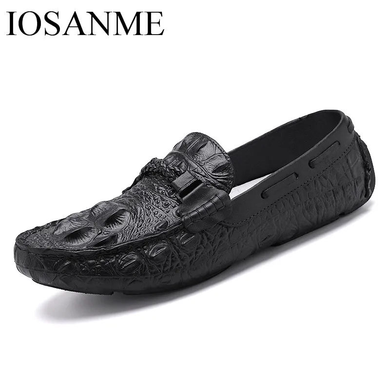 Мужские повседневные кожаные туфли итальянские модные лоферы из змеиной кожи