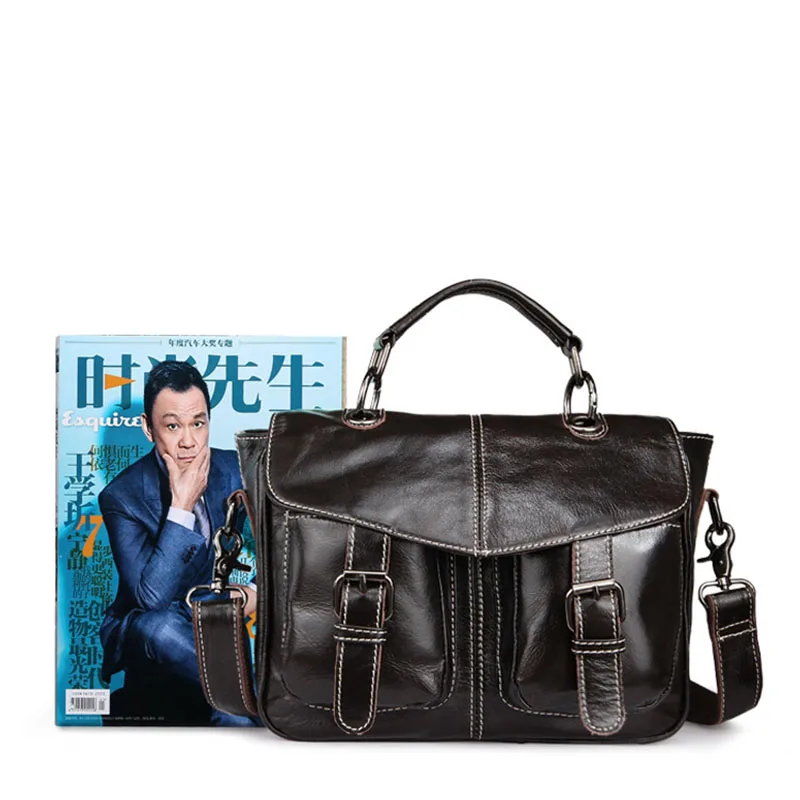 Женская сумка-мессенджер Байкерская сумка из натуральной кожи женская на плечо