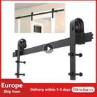 Направляющая для раздвижных дверей сарая, комплект из направляющих для деревянных дверей сарая, рельсовый Комплект для системы дверей сарая, буфер для мебели, снижение уровня шума, HWC