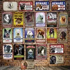 DecorMan Остерегайтесь собаки, забавная металлическая живопись, щенок, пастушья на работу, жестяной знак, декор LT-1983