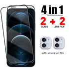 Защитное стекло 4 в 1 для iPhone 13 12 11 Pro Max 13 12 Mini Camera Len Protector for iPhone XR XS Max X SE 2020 7 8 6S Plus 6