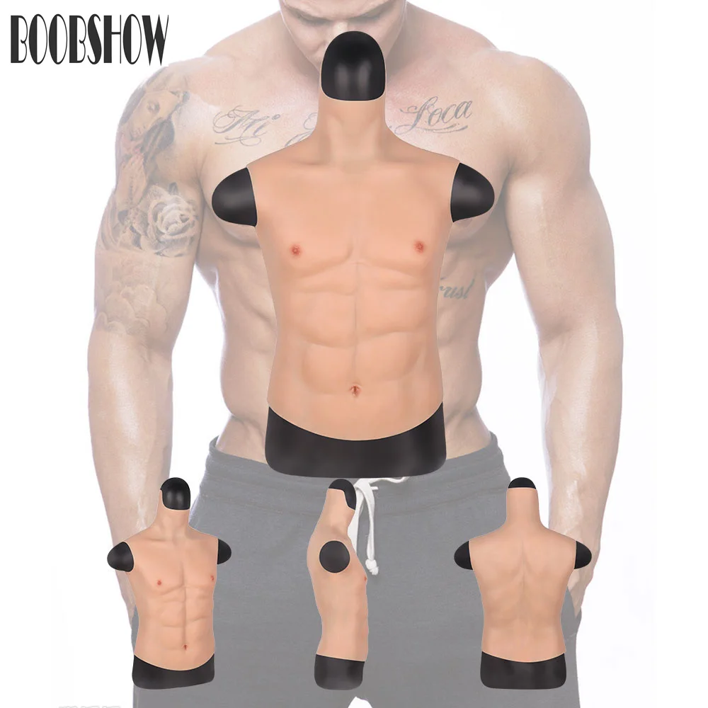 Половина тела Искусственные Силиконовые мышцы реалистичный брюшной женскую