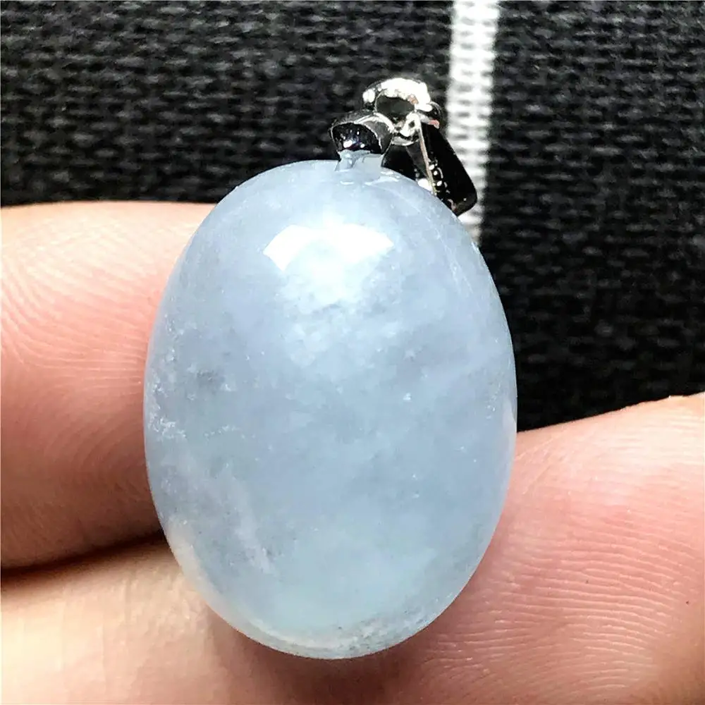 

Топ натуральный морской синий Аквамарин бусы кулон для женщин леди человек кристалл камень серебро 19x15x9 мм драгоценный камень модные ювели...