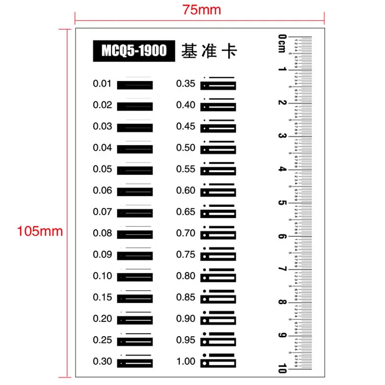 Point Line Gauge Film Soft Ruler Area Stain Comparison Card Highly Transparent PET for Factory QC Benchmark Test | Инструменты