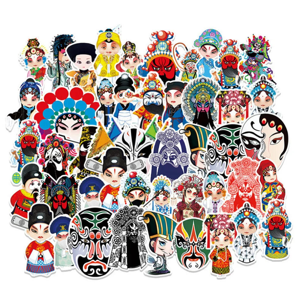 

10/30/50PCS Cartoon Opera Characters Decoration Graffiti Guitar Laptop Handbook Waterproof Sticker Toy Wholesale