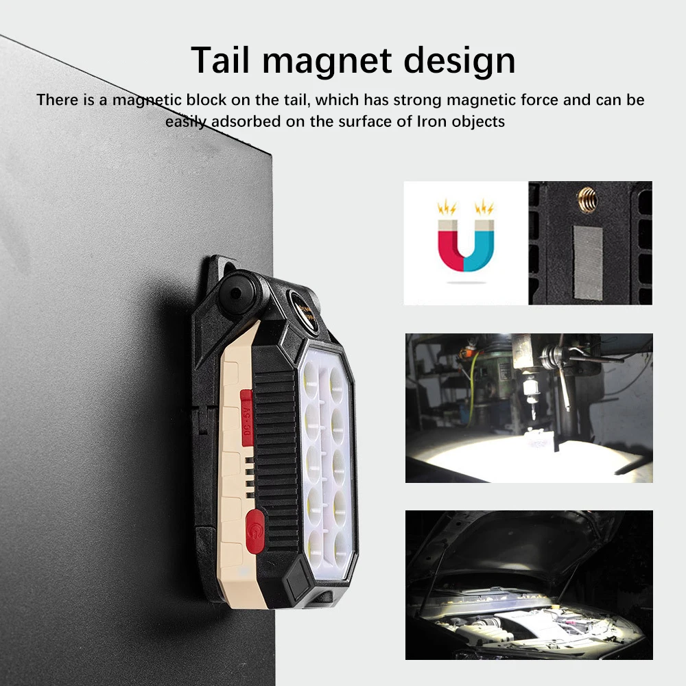 Litwod USB Rechargeable COB Work Light Portable LED Flashlight Adjustable Waterproof Camping Lantern Magnet Design Dorpshipping | Лампы и