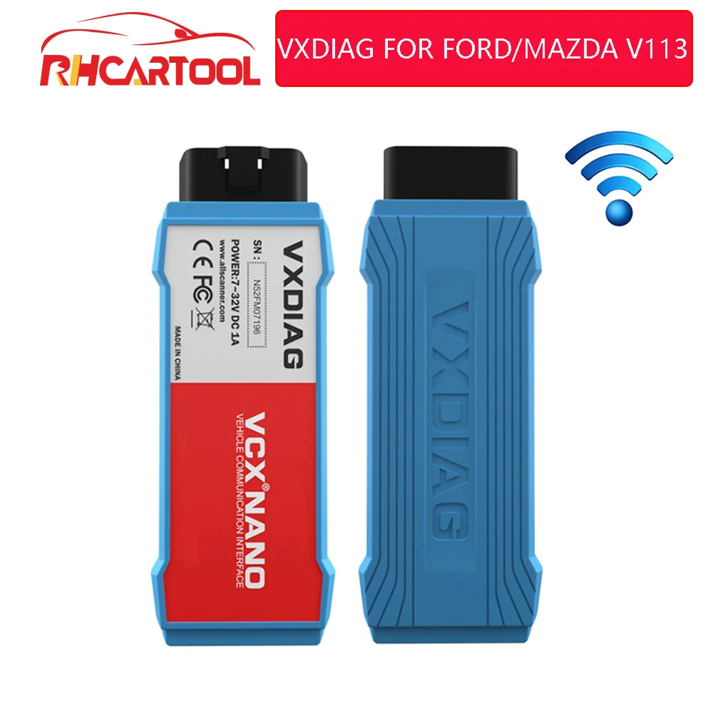VXDIAG VCX NANO для Ford Mazda OBD2 диагностический инструмент 2 в 1 V119 V114 Wi Fi сканер PCM АБС